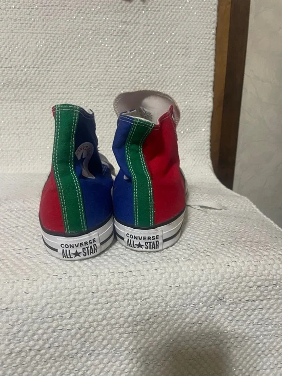 Converse Kids Blue High-Top Sneakers with Yellow & Green Accents - Picture 3 of 6